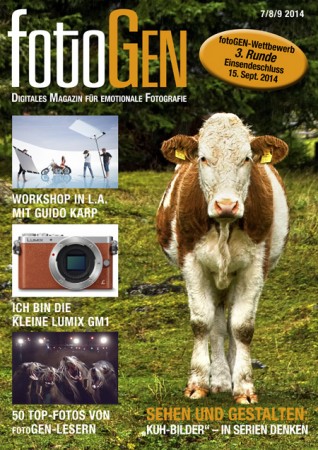 In dieser Ausgabe finden Sie auch einen interessanten Workshop-Bericht von Familie Seiffert aus dem Allgäu. Auch die Kühe wurden so "nebenbei" beim einem Fotoseminar in der Steiermark als Modelle entdeckt. 