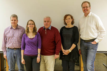 Der neue Vorstand von links nach rechts: Helmut Faugel, Dr. Christina Holfelder, Peter Pruß, Jana Donner und Stefan Blawath